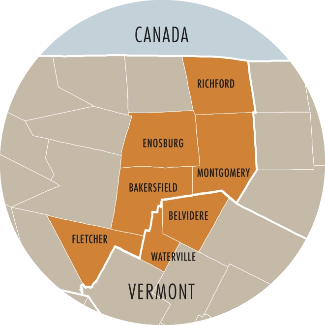 Map of the Cold Hollow to Canada Region